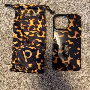 Loopy Case Leopard Print Phone Case and Pouch Set